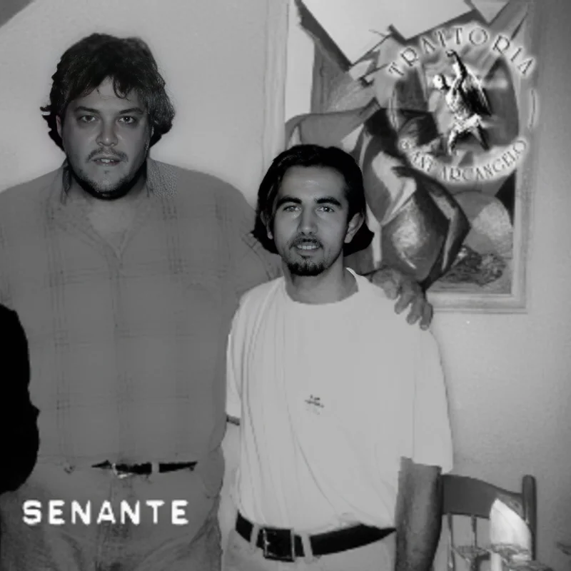Caco Senante en la Trattoria Sant'Arcangelo